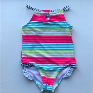 Striped swim suit